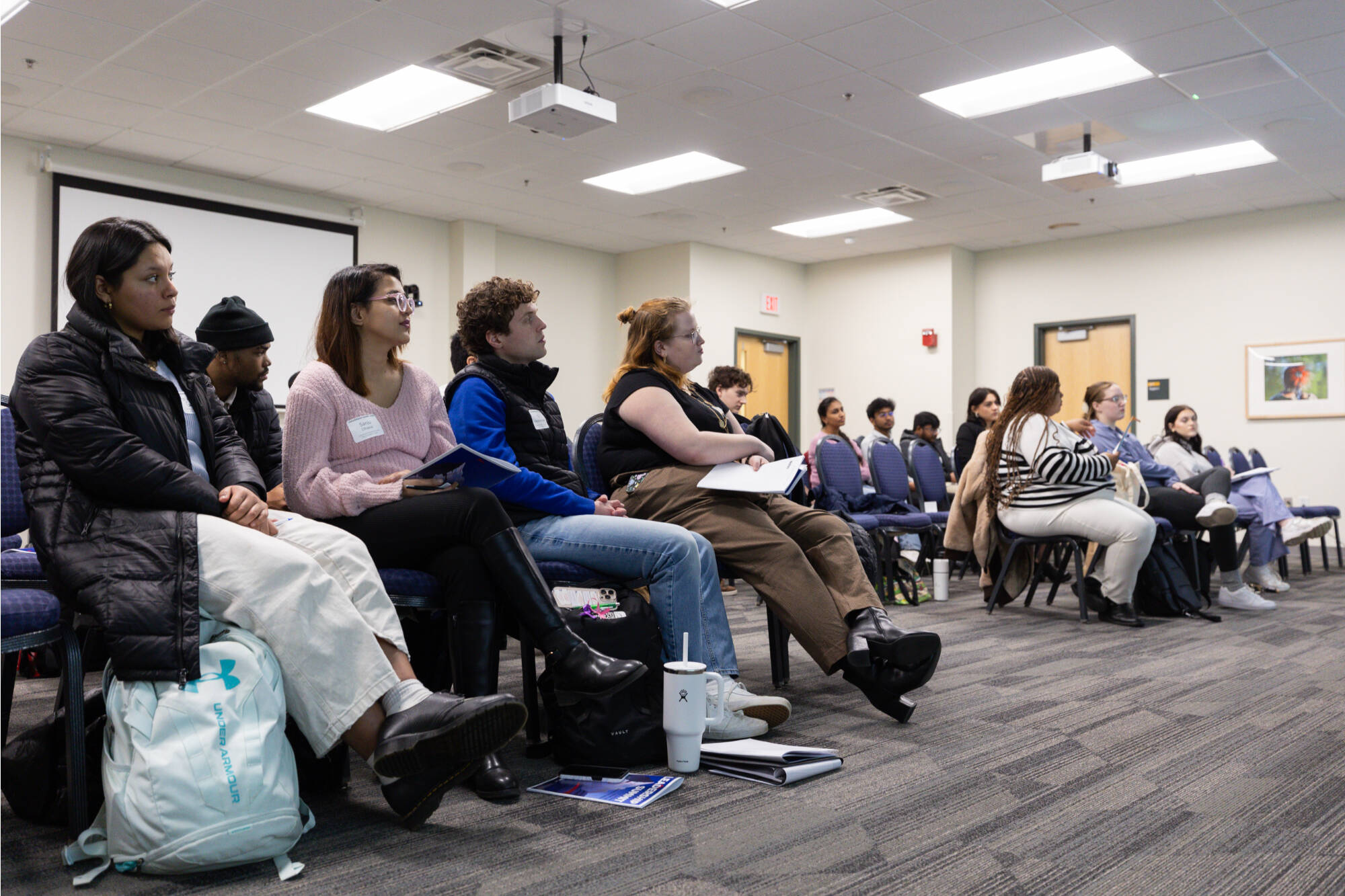 Students attending a leadership session